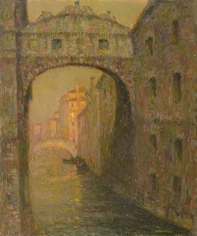El Puente de los Suspiros, Venecia, c.1918 de Henri Eugene Augustin Le Sidaner
